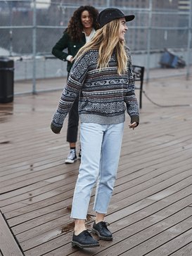 Quiksilver Womens - Cropped Loose Fit Jeans for Women  EQWDP03003