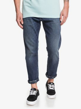 High Water Aged Blue - High Water Cropped Jeans  EQYDP03413