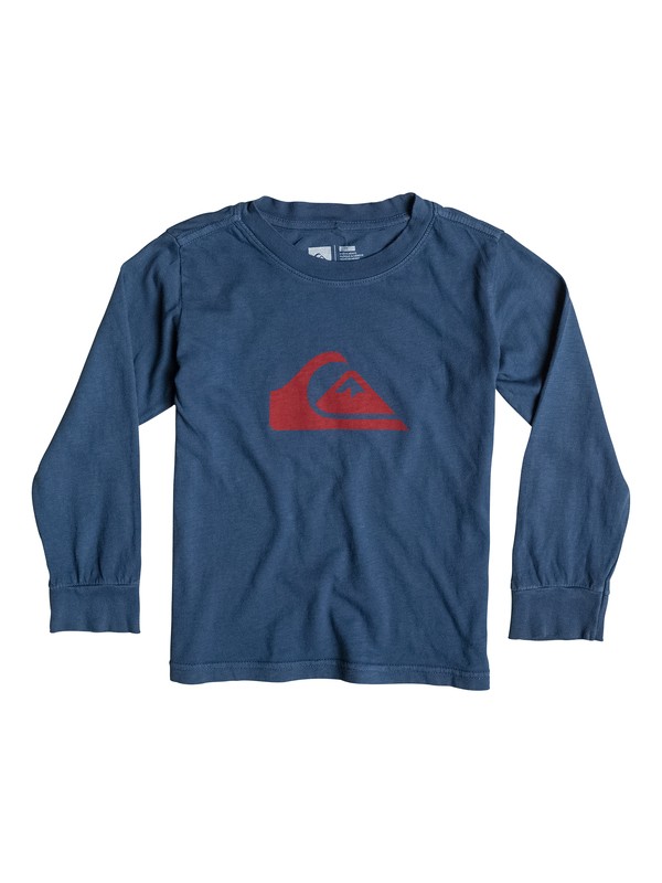 quiksilver, Boys 2-4 Mountain And Wave Long Sleeve Tee, Dark Denim (brq0) 0 Boys 2-4 Mountain And Wave Long Sleeve Tee 40444003 Quiksilver