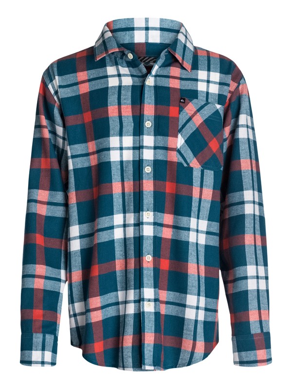 quiksilver, Boys 8-16 Viking Flannel Shirt, Moroccan Blue (bsg0) 0 Boys 8-16 Viking Flannel Shirt 40464093 Quiksilver