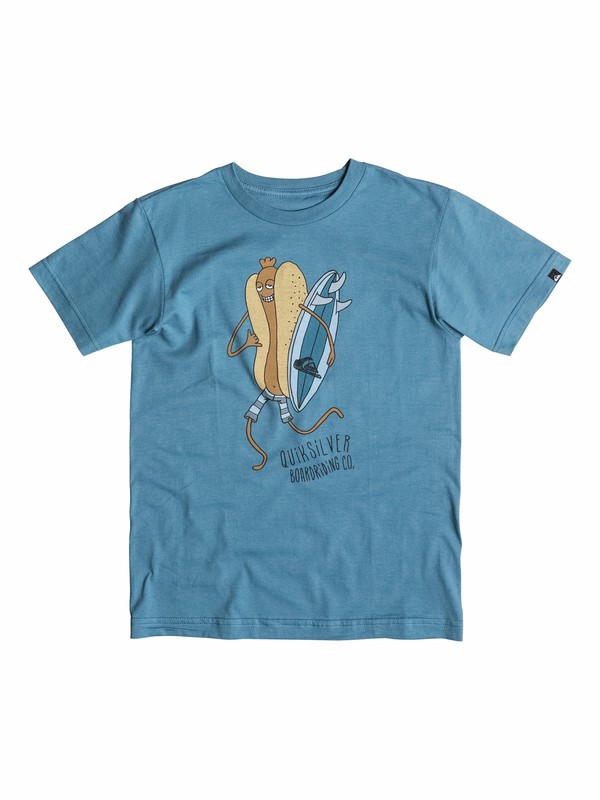 quiksilver, Boys 4-7 Hot Dogger T-Shirt, Bluestone - Solid (bmc0) 0 Boys 4-7 Hot Dogger T-Shirt 40554150 Quiksilver