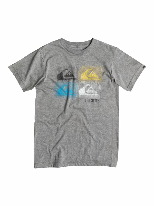 quiksilver, Boys 8-16 Barred T-Shirt, Gargoyle - Heather (kpch) 0 Boys 8-16 Barred T-Shirt 40564096 Quiksilver