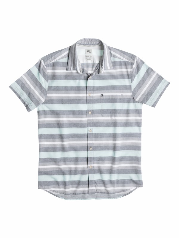 quiksilver, Baby Pemberton Short Sleeve Shirt, Sage Gray - Solid (bfr0) 0 Baby Pemberton Short Sleeve Shirt Blue 40574011 Quiksilver