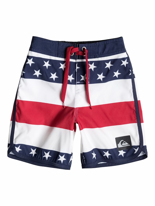 quiksilver, Baby 40 Oz Of July Boardshorts, Bright White (wbb0) 0 Baby 40 Oz Of July Boardshorts 40575086 Quiksilver