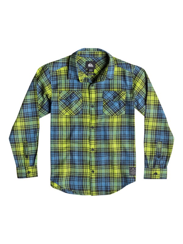 quiksilver, Boys 2-4 Everyday Flannel Long Sleeve Shirt, Macaw Green (gkc0) 0 Boys 2-4 Everyday Flannel Long Sleeve Shirt 40644028 Quiksilver