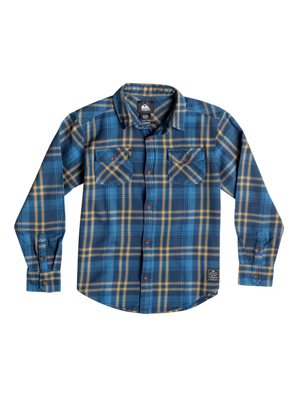 quiksilver, Boys 2-4 Haybeam Long Sleeve Shirt, Dark Denim (brq0) 0 Boys 2-4 Haybeam Long Sleeve Shirt 40644136 Quiksilver