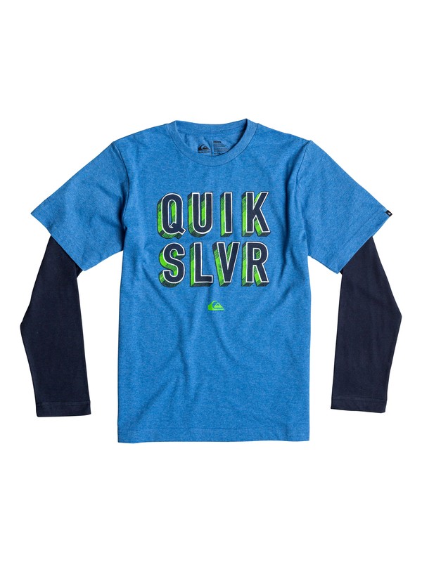 quiksilver, Boys 2-4 Quik Addict Long Sleeve T-Shirt, Victoria Blue-h (bqnh) 0 Boys 2-4 Quik Addict Long Sleeve T-Shirt 40644147 Quiksilver