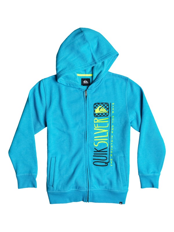 quiksilver, Boys 4-7 Triangular Zip Sweatshirt, Hawaiian Ocean-h (bmjh) 0 Boys 4-7 Triangular Zip Sweatshirt 40654043 Quiksilver