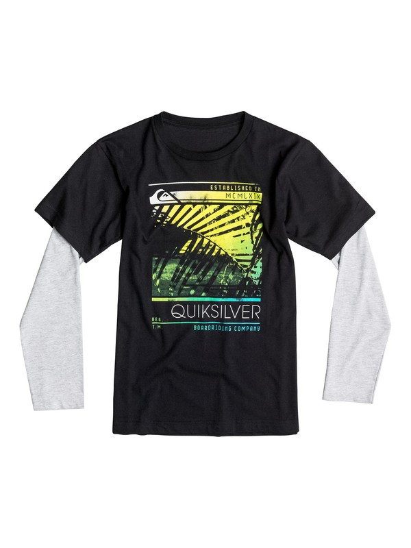 quiksilver, Boys 4-7 Frondship Long Sleeve T-Shirt, Anthracite (kvj0) 0 Boys 4-7 Frondship Long Sleeve T-Shirt 40654238 Quiksilver