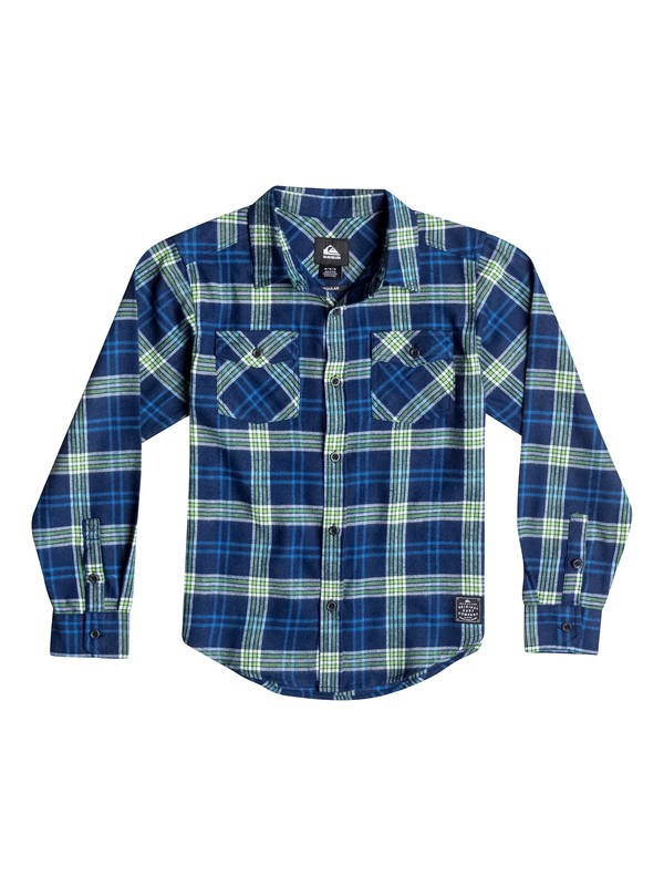 quiksilver, Boys 8-16 Everyday Flannel Long Sleeve Shirt, Medieval Blue (bte0) 0 Boys 8-16 Everyday Flannel Long Sleeve Shirt 40664135 Quiksilver