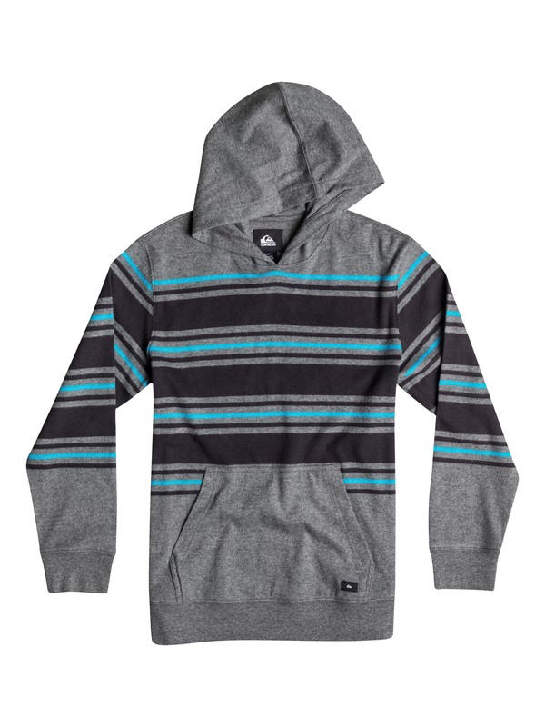 quiksilver, Boys 8-16 Snit Stripe Pullover Hoodie, Gargoyle - Heather (kpch) 0 Boys 8-16 Snit Stripe Pullover Hoodie 40664157 Quiksilver