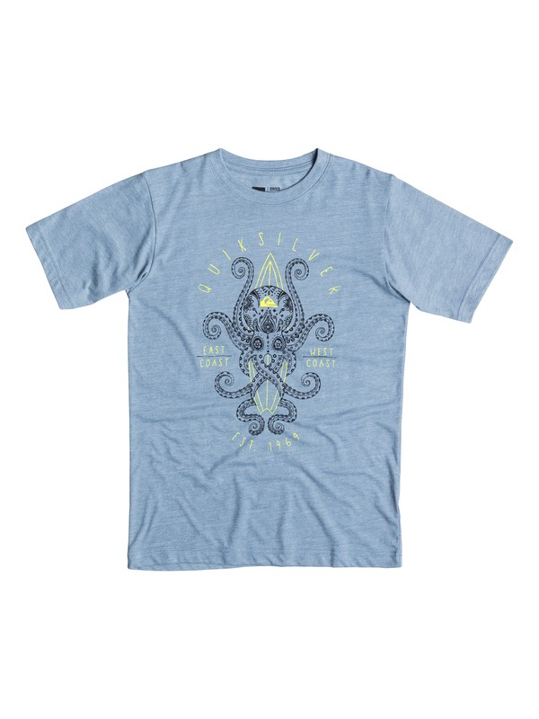 quiksilver, Boys 8-16 Octosurf T-Shirt, Flint Stone-h (snah) 0 Boys 8-16 Octosurf T-Shirt 40664175 Quiksilver