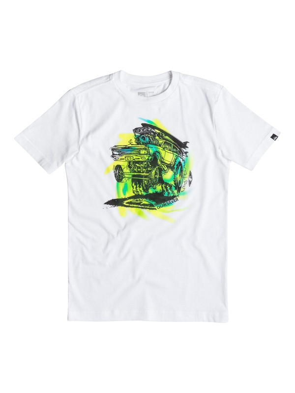 quiksilver, Baby Rat Wagon Tee, Bright White (wbb0) 0 Baby Rat Wagon Tee 40674084 Quiksilver