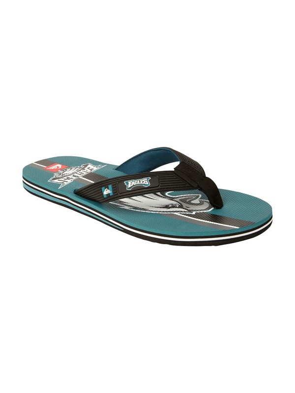 quiksilver, Philadelphia Eagles NFL Sandals, GREEN/BLACK (gbk) 0 Philadelphia Eagles NFL Sandals 857434 Quiksilver