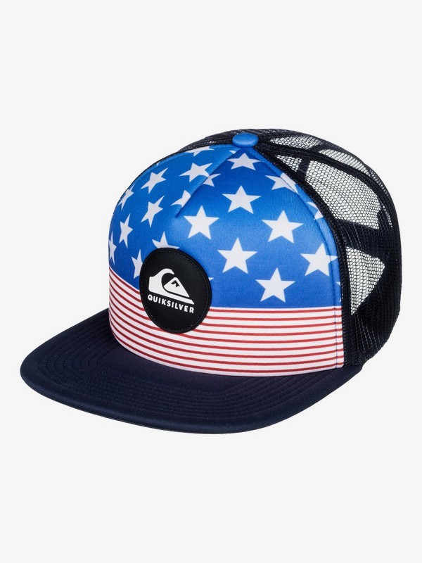 quiksilver, Boy's 8-16 Faded Out Trucker Hat, BRIGHT COBALT (bpc0) 0 Boy's 8-16 Faded Out Trucker Hat AQBHA03297 Quiksilver