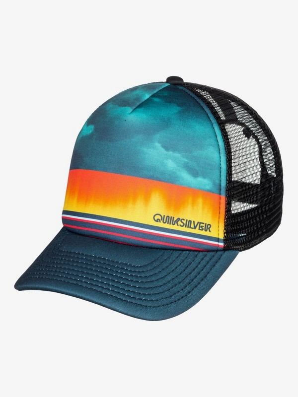 quiksilver, Boy's 8-16 Slab Dripper Trucker Hat, MOONLIT OCEAN (byk0) 0 Boy's 8-16 Slab Dripper Trucker Hat Blue AQBHA03388 Quiksilver