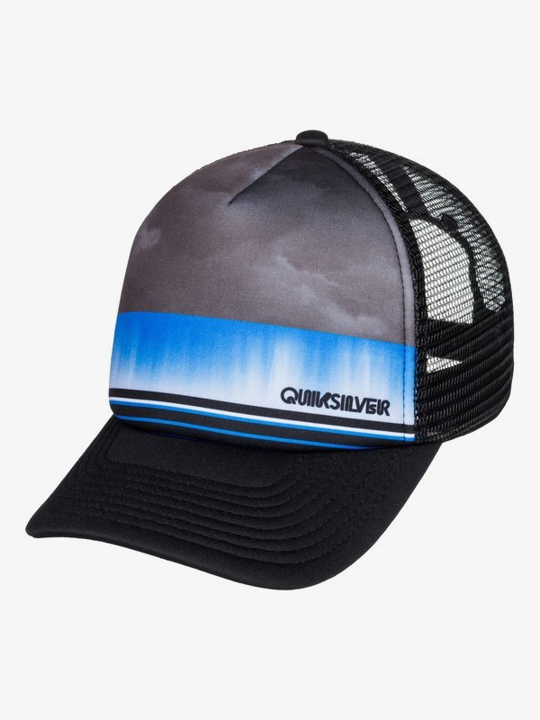 quiksilver, Boy's 8-16 Slab Dripper Trucker Hat, BLACK (kvj0) 0 Boy's 8-16 Slab Dripper Trucker Hat Black AQBHA03388 Quiksilver