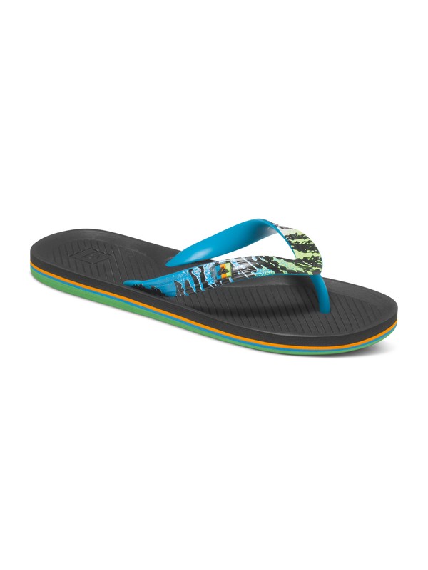 quiksilver, Haleiwa Print - Chanclas, BLUE/BLACK/BLUE (xbkb) 0 Haleiwa Print - Chanclas AQBL100066 Quiksilver