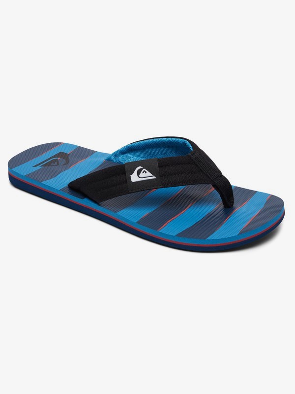 quiksilver, Boy's 8-16 Molokai Layback Sandals, BLACK/RED/BLUE (xkrb) 0 Boy's 8-16 Molokai Layback Sandals AQBL100261 Quiksilver