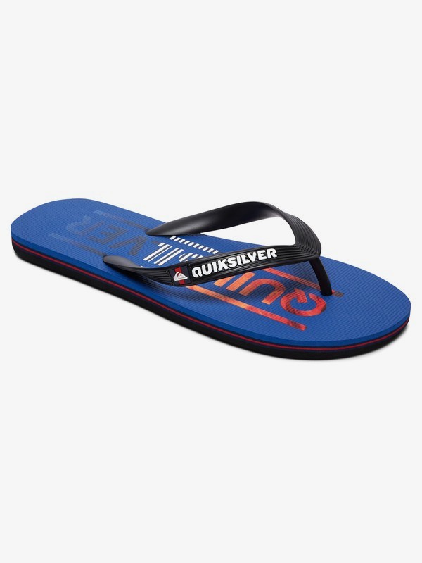 quiksilver, Molokai Wordmark - Tongs pour Garçon, BLACK/BLUE/BLUE (xkbb) 0 Molokai Wordmark - Tongs pour Garçon Noir AQBL100266 Quiksilver