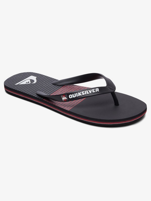 quiksilver, Boy's 8-16 Molokai Tijuana Flip-Flops, BLACK/RED/GREY (xkrs) 0 Boy's 8-16 Molokai Tijuana Flip-Flops Black AQBL100300 Quiksilver