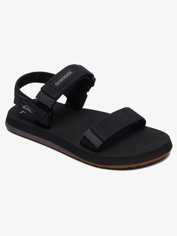 quiksilver, Детские сланцы Monkey Caged, BLACK/GREY/BROWN (xksc) 0 Детские сланцы Monkey Caged Разноцветный AQBL100337 Quiksilver