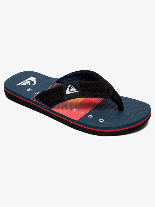 quiksilver, Boy's 8-16 Molokai Layback Sandals, BLACK/BLUE/RED (xkbr) 0 Boy's 8-16 Molokai Layback Sandals Black AQBL100359 Quiksilver