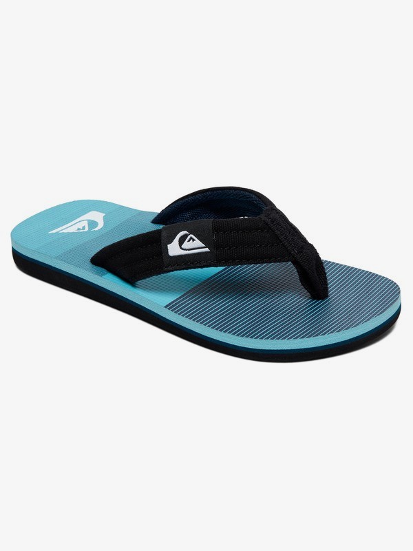 quiksilver, Boy's 8-16 Molokai Layback Sandals, BLACK/BLUE/WHITE (xkbw) 0 Boy's 8-16 Molokai Layback Sandals Black AQBL100359 Quiksilver