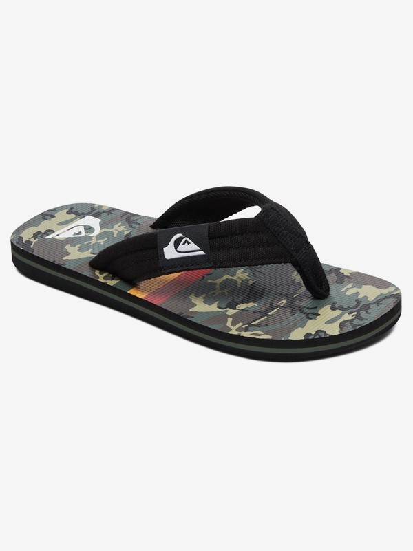 quiksilver, Boy's 8-16 Molokai Layback Sandals, BLACK/BROWN/GREEN (xkcg) 0 Boy's 8-16 Molokai Layback Sandals Multicolor AQBL100359 Quiksilver