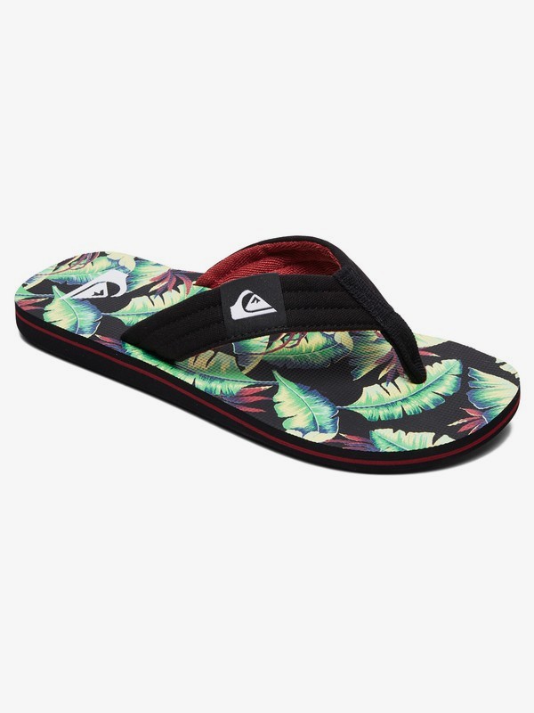 quiksilver, Molokai Layback Sandals, BLACK/GREEN/BLACK (xkgk) 0 Molokai Layback Sandals Black AQBL100359 Quiksilver