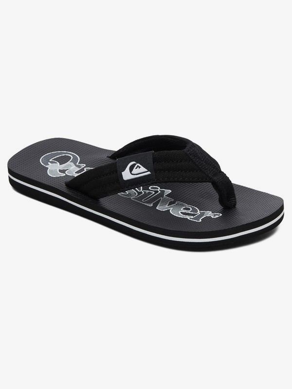 quiksilver, Boy's 8-16 Molokai Layback Sandals, BLACK/BLACK/GREY (xkks) 0 Boy's 8-16 Molokai Layback Sandals Black AQBL100359 Quiksilver