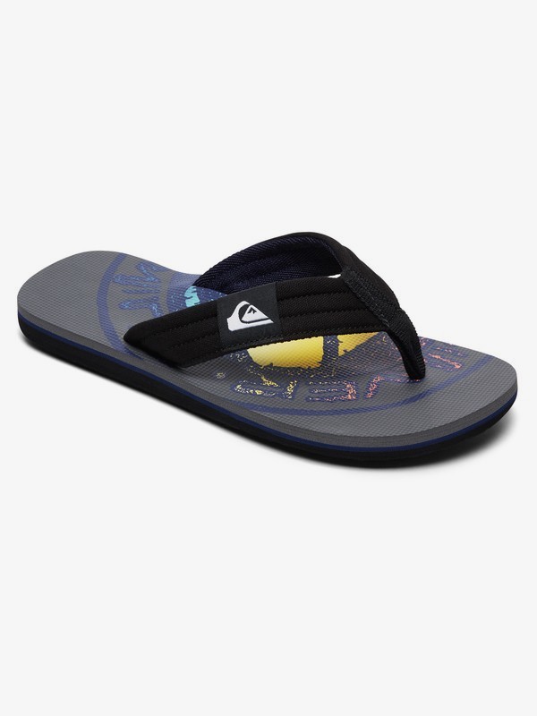 quiksilver, Molokai Layback Sandals, GREY/BLACK/BLUE (xskb) 0 Molokai Layback Sandals Grey AQBL100359 Quiksilver