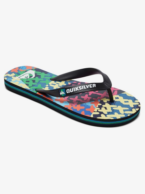 quiksilver, Boy's 8-16 Molokai Variable Flip-Flops, BLUE/BLUE/GREEN (xbbg) 0 Boy's 8-16 Molokai Variable Flip-Flops Blue AQBL100361 Quiksilver