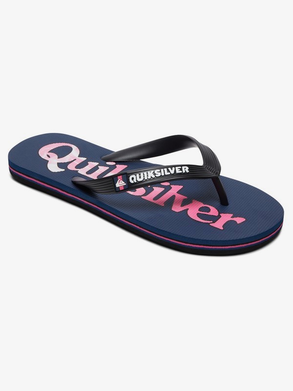 quiksilver, Molokai Wordmark Fineline - Flip-Flops for Boys, BLACK/GREY/GREY (xkss) 0 Molokai Wordmark Fineline - Flip-Flops for Boys Black AQBL100366 Quiksilver