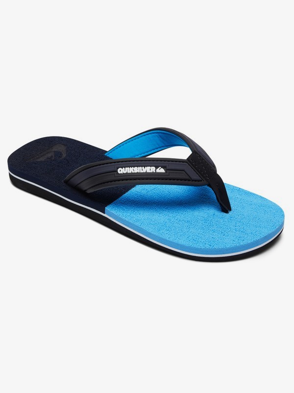 quiksilver, Molokai Eclipsed Deluxe - Flip-Flops for Boys, BLACK/GREY/BLUE (xksb) 0 Molokai Eclipsed Deluxe - Flip-Flops for Boys AQBL100371 Quiksilver