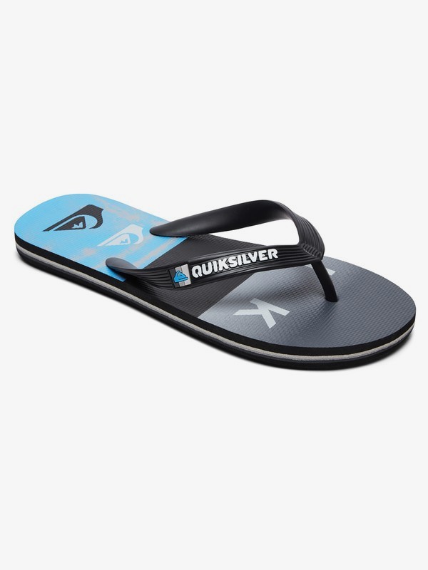 quiksilver, Molokai Wordblock - Flip-Flops for Boys, BLACK/BLACK/BLUE (xkkb) 0 Molokai Wordblock - Flip-Flops for Boys Black AQBL100380 Quiksilver