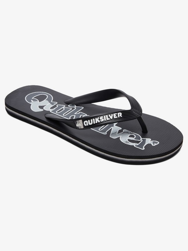 quiksilver, Molokai Flip-Flops, BLACK/BLACK/GREY (xkks) 0 Molokai Flip-Flops Black AQBL100383 Quiksilver