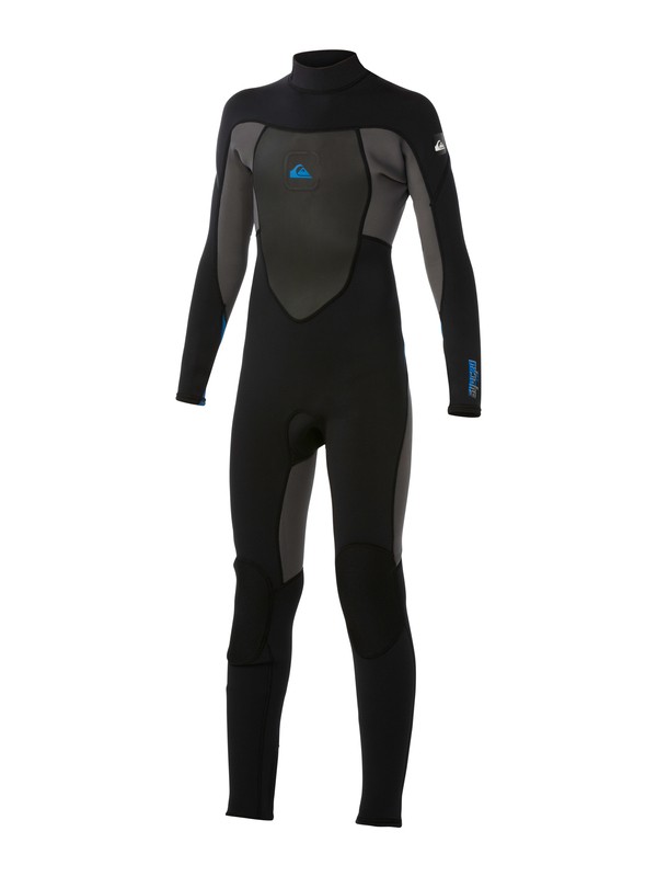 quiksilver, Syncro 5/4/3mm Fullsuit Back Zip, BLACK/GRAPHITE/BLUE (xkkb) 0 Syncro 5/4/3mm Fullsuit Back Zip Noir AQBW103009 Quiksilver