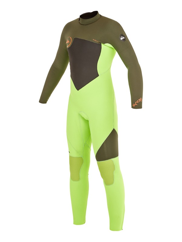 quiksilver, Syncro GBS 3/2mm - Traje de surf con cremallera trasera, F. LIME/ IVY (xggc) 0 Syncro GBS 3/2mm - Traje de surf con cremallera trasera AQBW103016 Quiksilver