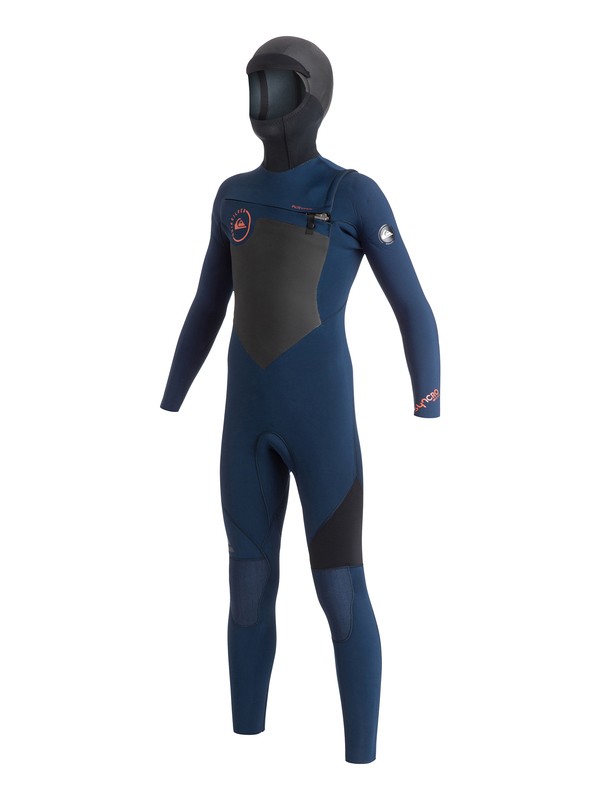 quiksilver, Boys 8-16 Syncro GBS 5/4/3mm Chest Zip Wetsuit, INK BLUE / BLACK (xbbk) 0 Boys 8-16 Syncro GBS 5/4/3mm Chest Zip Wetsuit AQBW203002 Quiksilver