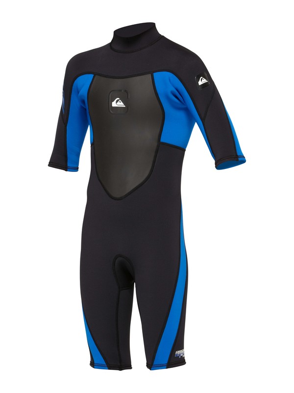 quiksilver, Boys Syncro 2/2 Back Zip Springsuit, BLACK / DEEP CYANINE (xkkp) 0 Boys Syncro 2/2 Back Zip Springsuit AQBW500001 Quiksilver