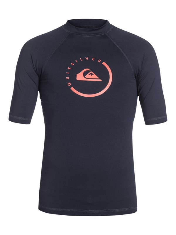 quiksilver, Lock Up - Short Sleeve Rash Vest, NAVY BLAZER (byj0) 0 Lock Up - Short Sleeve Rash Vest AQBWR03004 Quiksilver