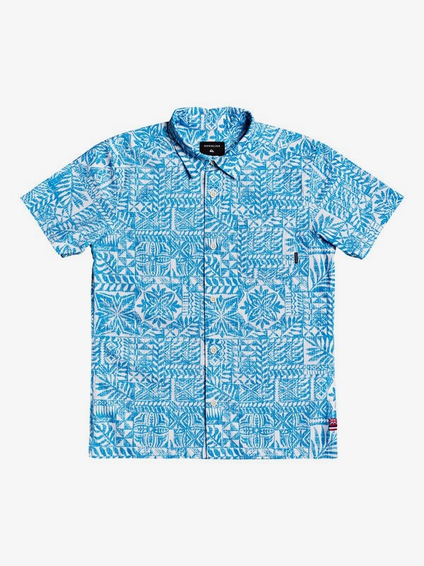 quiksilver, HI Hyper Printed Short Sleeve Shirt, HIHYPERWHITE (wbb1) 0 HI Hyper Printed Short Sleeve Shirt White AQBWT03034 Quiksilver