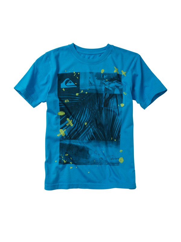 quiksilver, Boys 8-16 Outlaw T-shirt, CYAN/REEF (bmj0) 0 Boys 8-16 Outlaw T-shirt AQBZT00339 Quiksilver