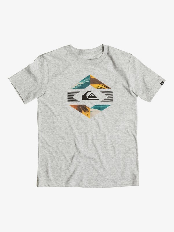 quiksilver, Boys 8-16 Split Photos T-Shirt, GREY HEATHER (skth) 0 Boys 8-16 Split Photos T-Shirt AQBZT03124 Quiksilver