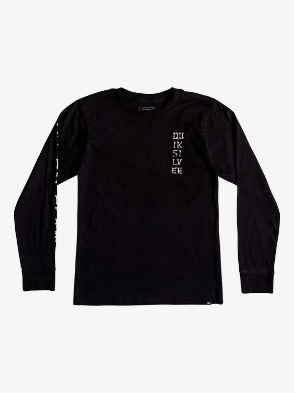 quiksilver, Boy's 8-16 Bone Party Long Sleeve Tee, BLACK (kvj0) 0 Boy's 8-16 Bone Party Long Sleeve Tee Black AQBZT03417 Quiksilver