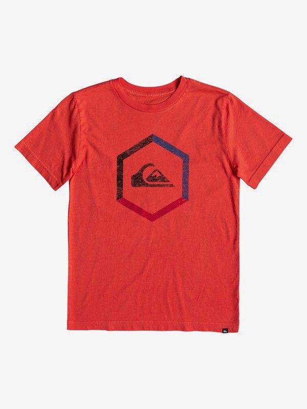 quiksilver, Boy's 8-16 Multi Hex Tee, FLAME (rpz0) 0 Boy's 8-16 Multi Hex Tee Red AQBZT03458 Quiksilver
