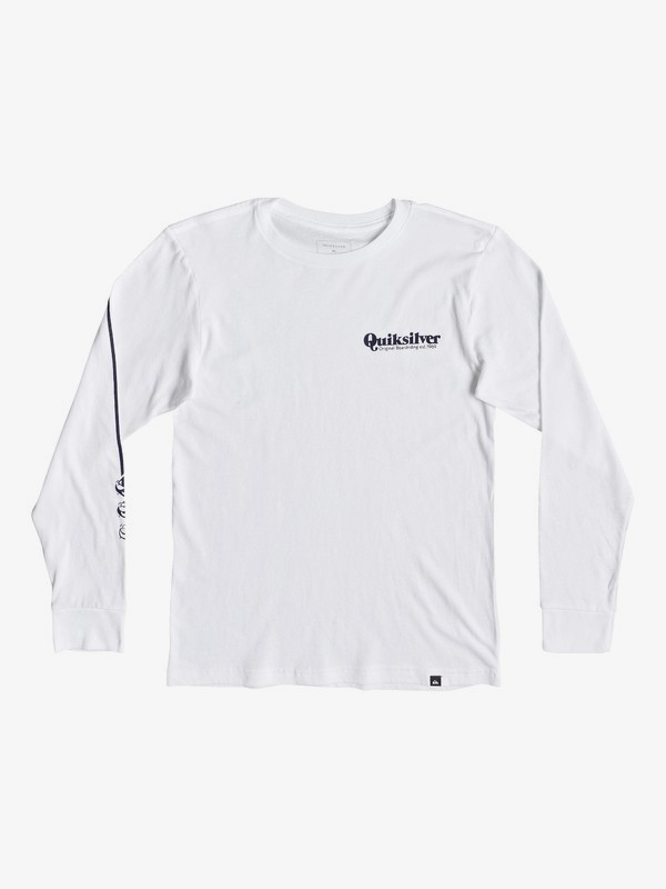 quiksilver, Boy's 8-16 Fineline Long Sleeve Tee, WHITE (wbb0) 0 Boy's 8-16 Fineline Long Sleeve Tee White AQBZT03471 Quiksilver