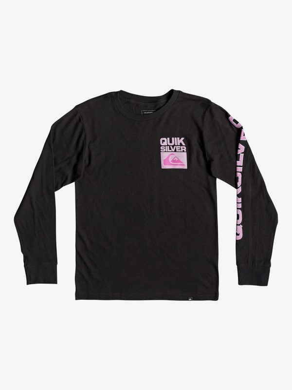quiksilver, Boy's 8-16 Pixel Screen Long Sleeve Tee, BLACK (kvj0) 0 Boy's 8-16 Pixel Screen Long Sleeve Tee Black AQBZT03472 Quiksilver