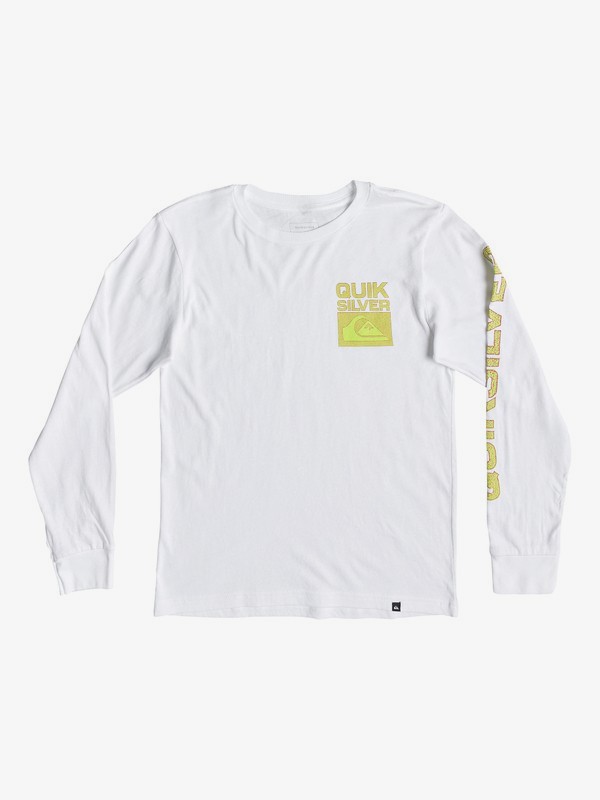 quiksilver, Boy's 8-16 Pixel Screen Long Sleeve Tee, WHITE (wbb0) 0 Boy's 8-16 Pixel Screen Long Sleeve Tee White AQBZT03472 Quiksilver
